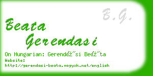 beata gerendasi business card